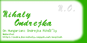 mihaly ondrejka business card